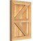 Ekena Millwork Framed Board-n-Batten Shutters w/Z-Bar, Rough Sawn Western Red Cedar, 16 1/8W x 22H, PR RBF06Z16X022RWR - alternate 5